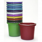 LITTLE GIANT PLASTIC FLAT BACK BUCKET 8QT ASSORTED COLORS